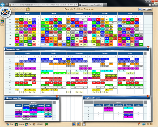 School timetable extra view
